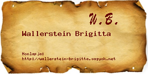 Wallerstein Brigitta névjegykártya